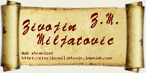 Živojin Miljatović vizit kartica